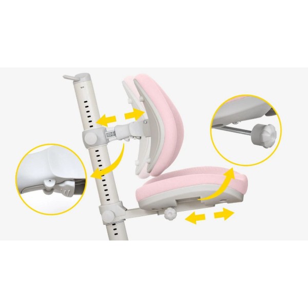 Фото - Крісло дитяче Mealux Ortoback Base Pink (Y-508 KP Base)